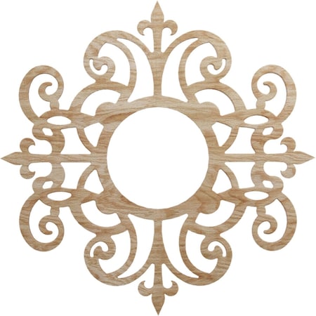 Ekena Millwork Dijon Wood Fretwork Pierced Ceiling Medallion, Red Oak, 28"OD x 9 1/8"ID x 3/8"T CMWP28X28X0375DIRO
